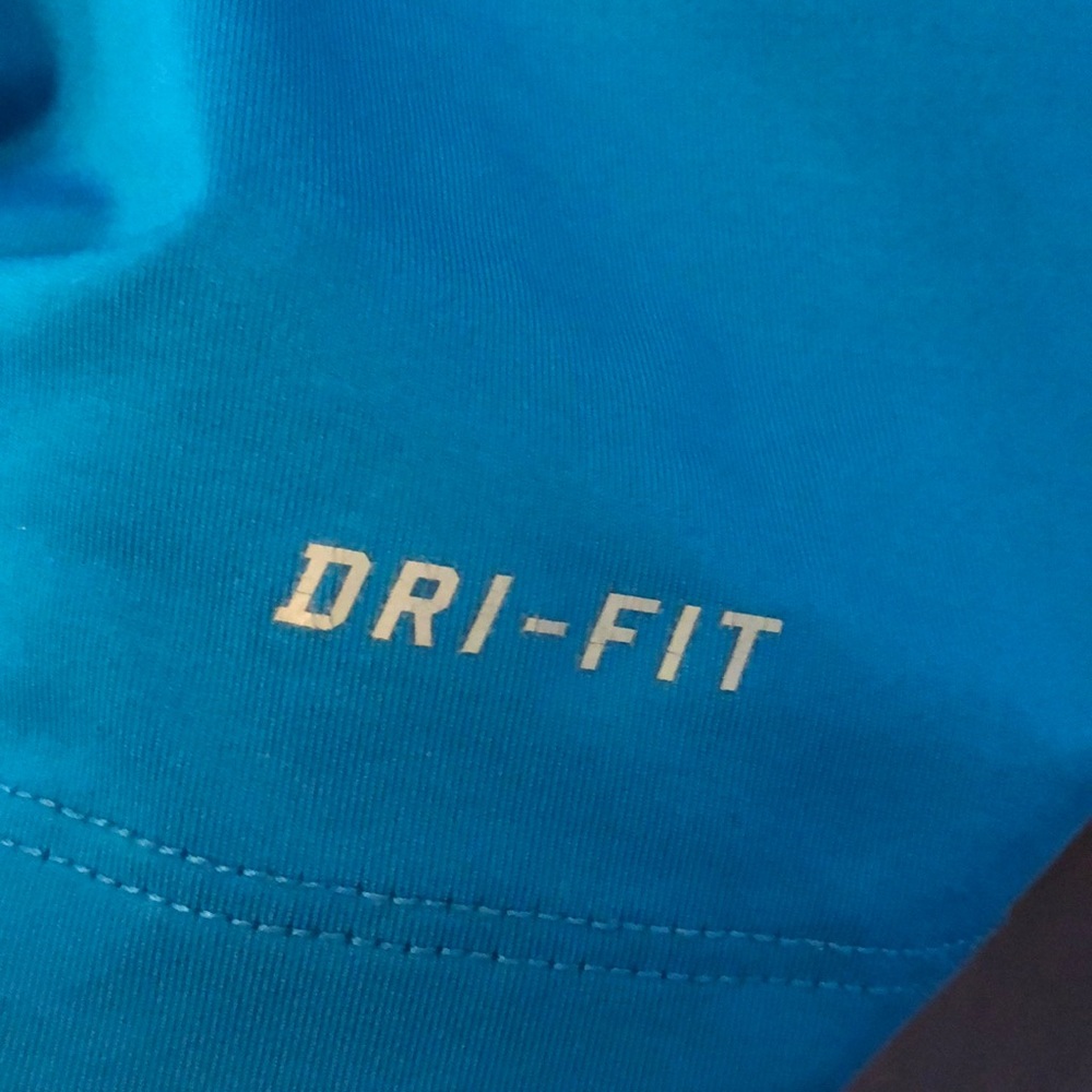 SOLD - Nike Pro teal/blue long sleeve shirt - Picture 5 of 7